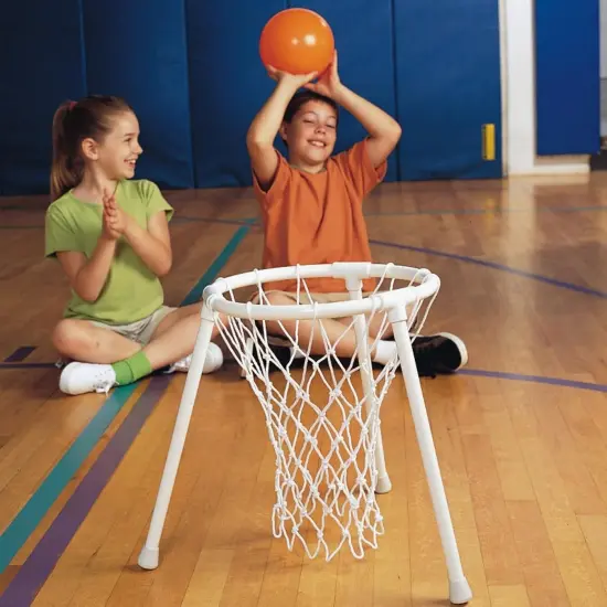 S&S Worldwide Lightweight, Portable Floor Basketball with Ball. {1}