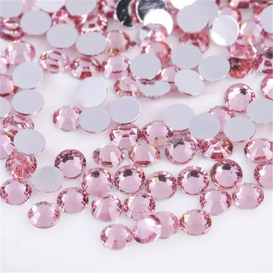 3000 PCS SS12 3mm Flatback Rhinestones Clear Glass Round Gems Crystals for Nail Art DIY Crafts Clothes Shoes Bags （Light Pink） {2}