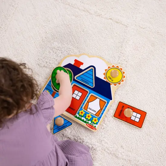 First Shapes Jumbo Knob Wooden Puzzle - 5 Pieces {4}