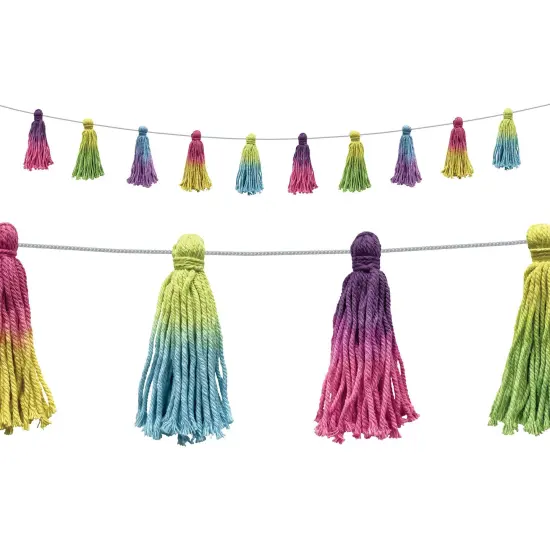 Tie-Dye Tassels Garland {1}
