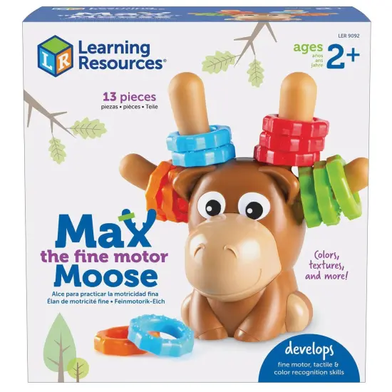 Max's Fine Motor Moose: 12 Grabbable Rings for Skill Development | For Ages 2 to 5 Years {1}