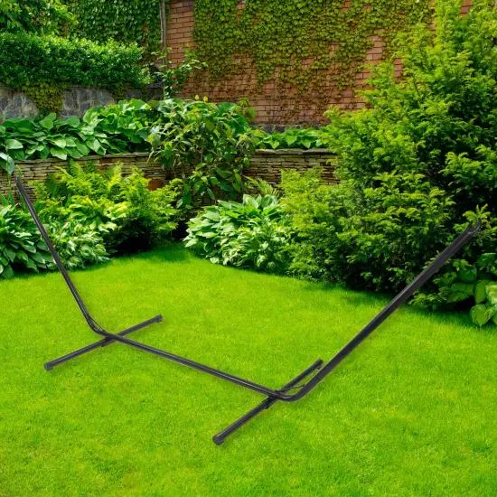 Northlight 11ft Black Steel Hammock Stand with Hardware {3}
