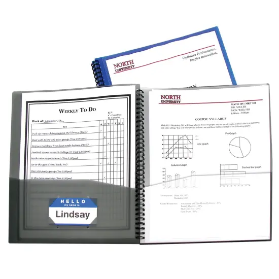 8-Pocket Spiral-Bound Poly Portfolio, Pack of 6 {4}
