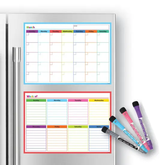 Colorful Dry-Erase Magnetic Calendar Set {2}