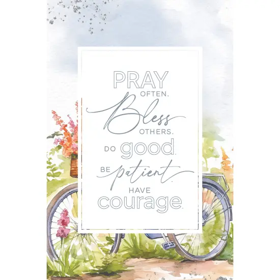 Pray Often Wood Plaque with Easel and Hook Wall Tabletop Art - 6 inches x 9 inches {1}