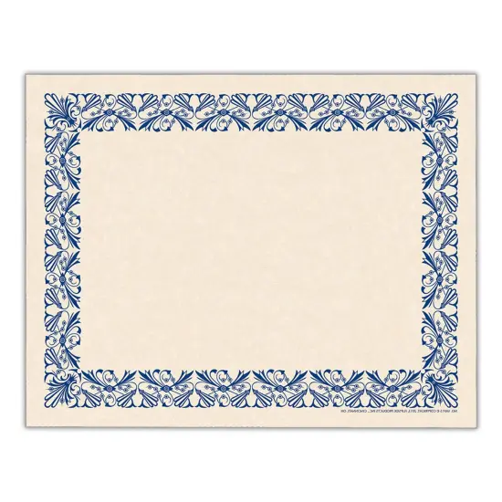 Art Deco Set - Blue Border Paper, Plain Folders, Gold Seals {3}