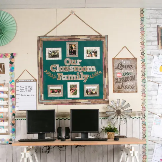 Home Sweet Classroom Reclaimed Wood Design Border Trim, 35 Feet Per Pack, 6 Packs {5}