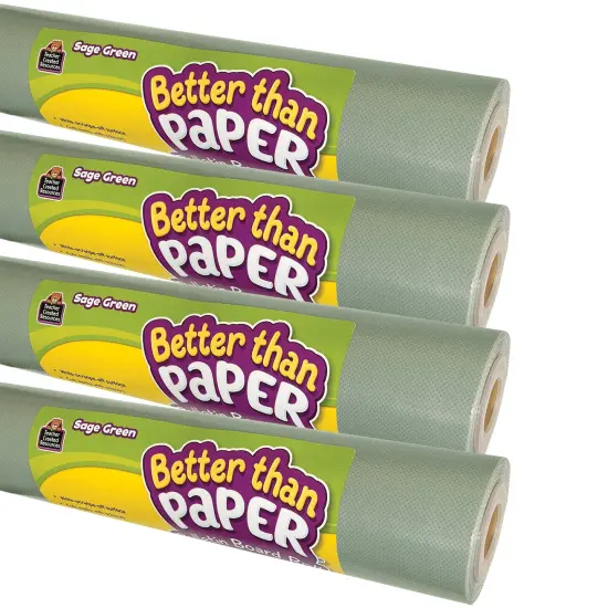 Better Than Paper&reg; Bulletin Board Roll, Sage Green, 4-Pack {1}