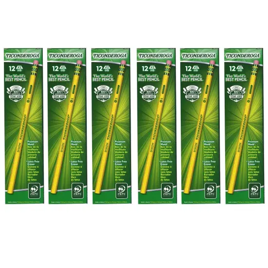 No. 2 Pencils, Unsharpened, 12 Per Pack, 6 Packs {1}