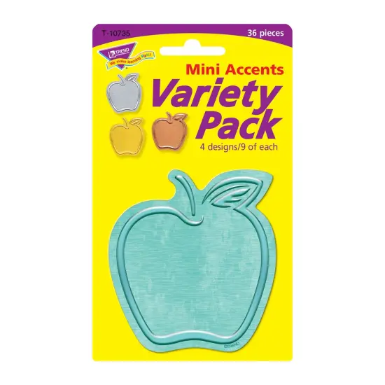 I &hearts; Metal&trade; Apples Mini Accents Variety Pack, 36 Per Pack, 6 Packs {4}