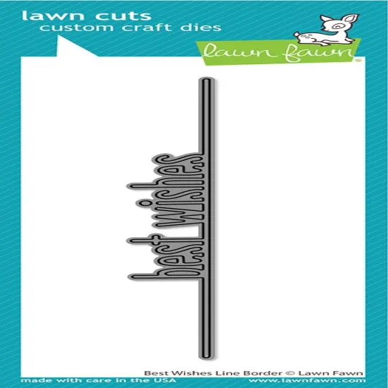 Lawn Cuts Custom Craft Die-Best Wishes Line Border {2}