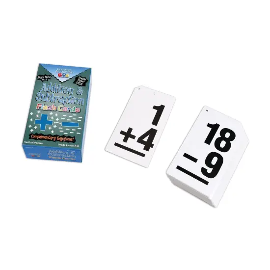 Double-Value Vertical Flash Cards - Addition & Subtraction Set - 90 Per Pack, 2 Packs {4}