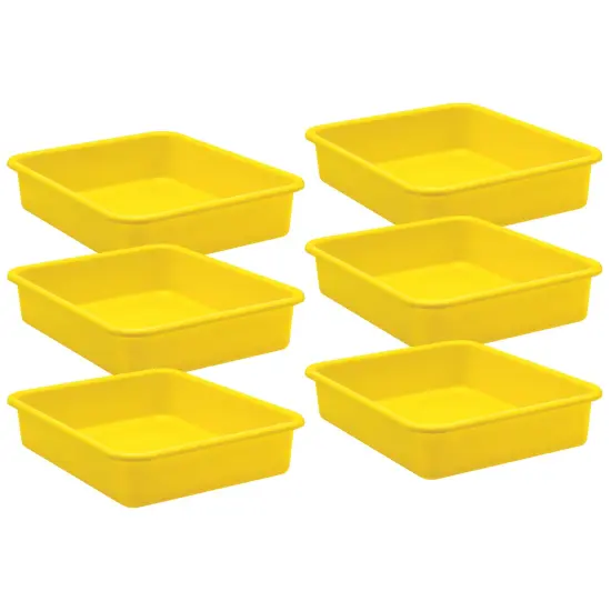 Yellow Large Plastic Letter Tray, Pack of 6 {1}