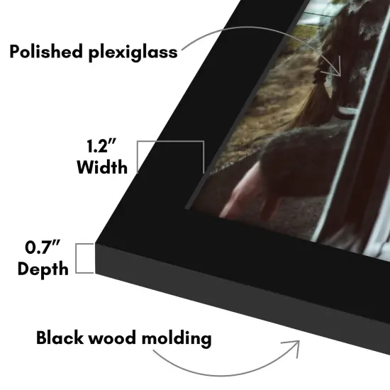 Americanflat Gallery Poster Frame - Wooden Picture Frame for Wall Art - Plexiglass Cover - Hanging Hardware for Horizontal or Vertical Display {9}