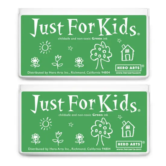 Jumbo Just for Kids Stamp Pad, Green, Pack of 2 {1}