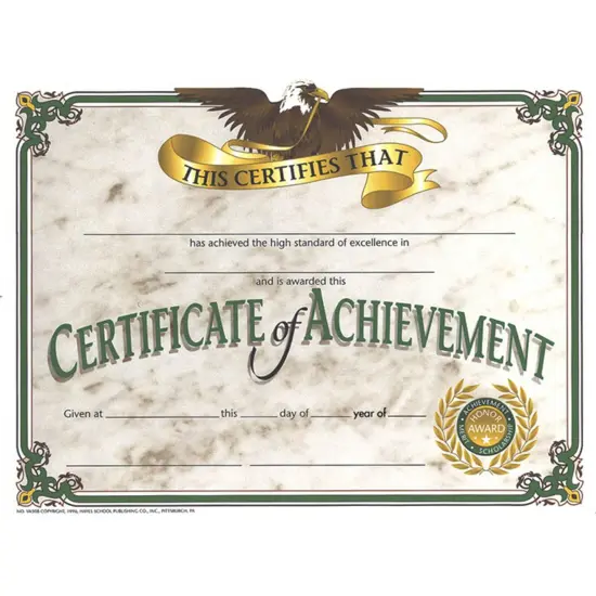 Certificate of Achievement, 30 Per Pack, 3 Packs {2}
