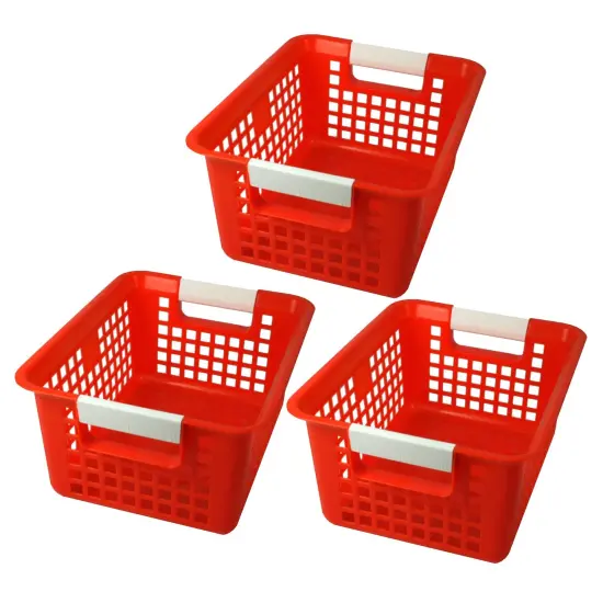 Tattle&reg; Book Basket, Red, Pack of 3 {1}