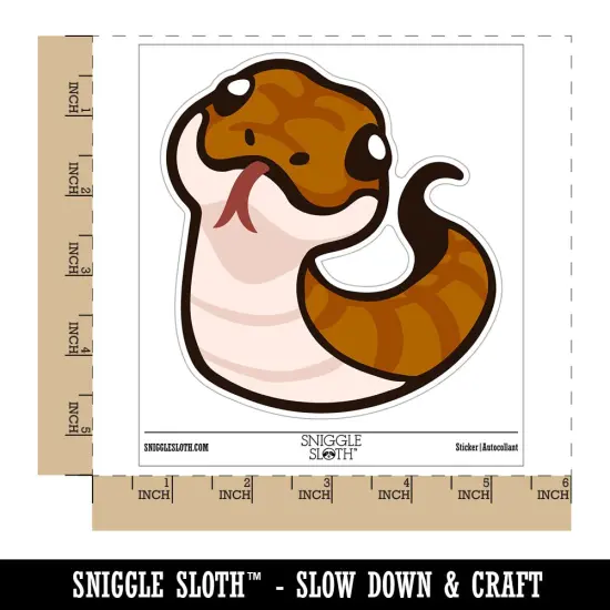 Sassy Snake with Tongue Sticking Out Waterproof Vinyl Phone Tablet Laptop Water Bottle Sticker Set - 5 Pack {1}