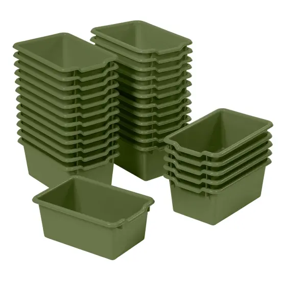 Scoop Front Storage Bins, Multipurpose Organization, 30-Pack Hunter Green {1}
