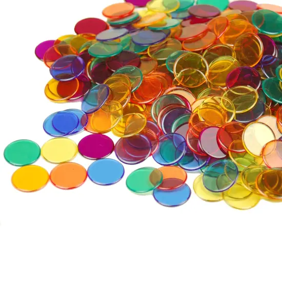 Transparent Counters - .75" - Set of 1,000 {3}