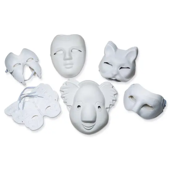 Paperboard Masks, Classroom Pack, Assorted Sizes, 24 Pieces {1}