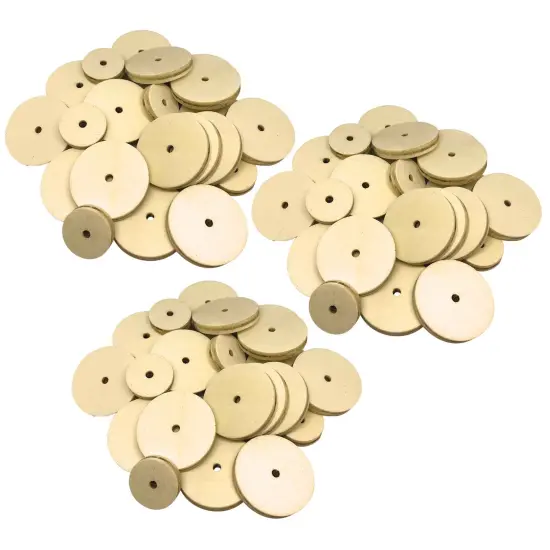 STEM Basics: Wooden Wheels, 60 Per Pack, 3 Packs {1}