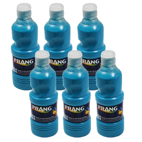 Washable Tempera Paint, Turquoise, 16 oz, Pack of 6 {1}