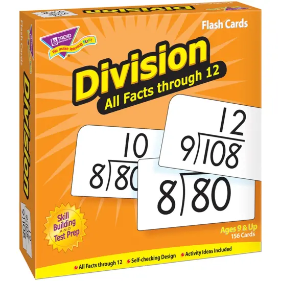 Division 0-12 All Facts Skill Drill Flash Cards {1}