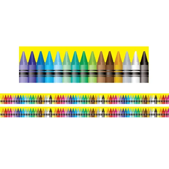 Borders/Trims, Magnetic, Rectangle Cut - 1-1/2" x 24", Crayon Theme, 24' per Pack, 2 Packs {1}