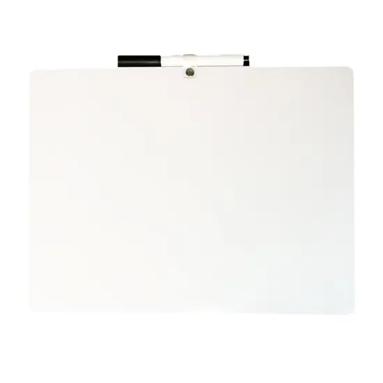 Two-Sided Primary Ruled/Blank Dry Erase Board with Attached Marker, 9" x 12", Pack of 3 {4}