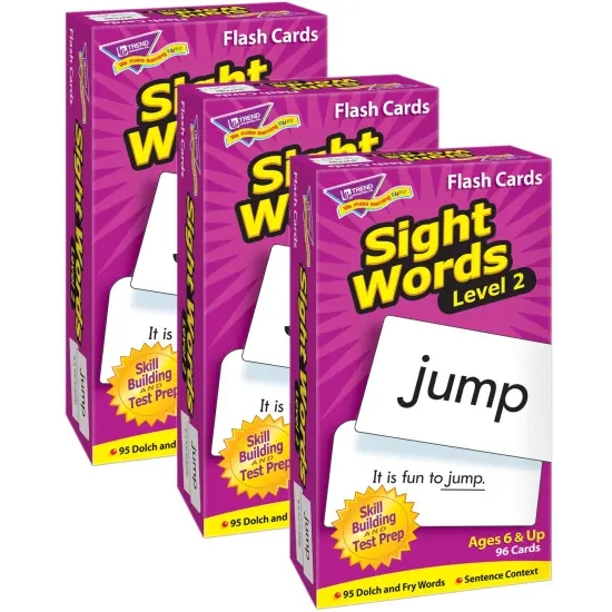 Sight Words &ndash; Level 2 Skill Drill Flash Cards, 3 Packs {1}
