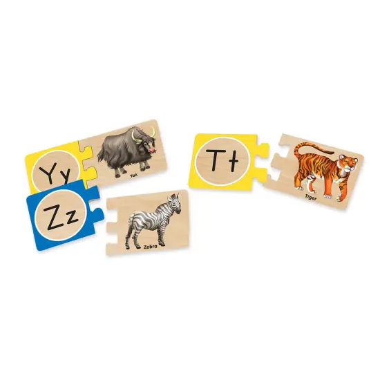 Self-Correcting Wooden Alphabet Letter Puzzles {3}