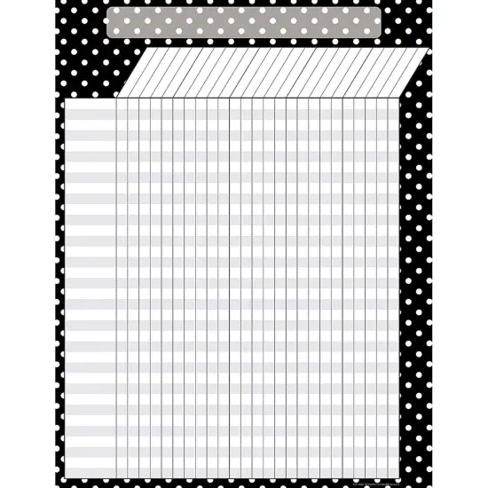 Black Polka Dots Incentive Chart, Pack of 6 {2}
