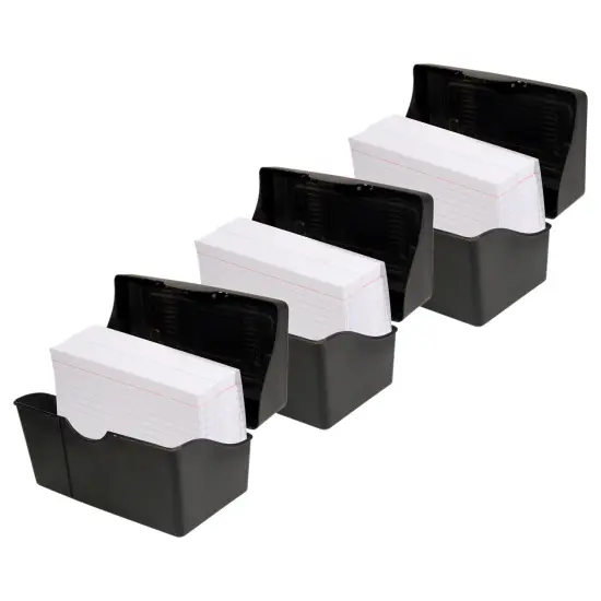 Black Index Card Holder, 5" x 8", Pack of 3 {1}