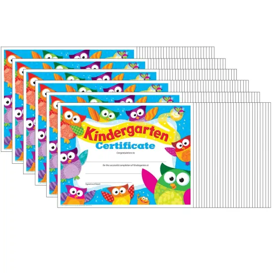 Kindergarten Certificate Owl-Stars!&reg;, 30 Per Pack, 6 Packs {1}