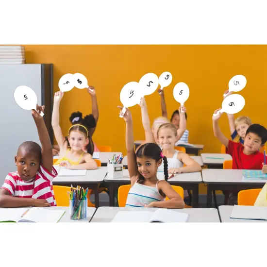 Oval Dry Erase Answer Paddles, 7" x 12", Pack of 12 {3}