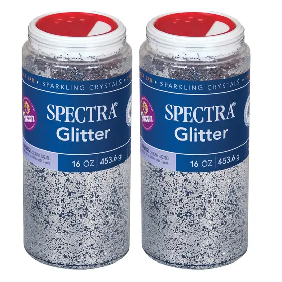 Glitter, Silver, 1 lb. Per Jar, 2 Jars {1}