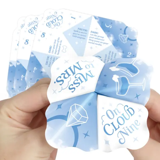 Big Dot of Happiness On Cloud 9 - Bridal or Bachelorette Party Cootie Catcher Game - Truth or Dare Fortune Tellers - Set of 12 {1}