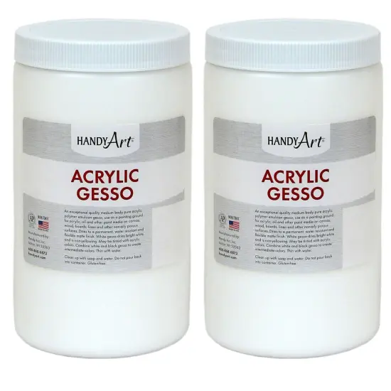 Acrylic Gesso, 32 oz., Pack of 2 {1}