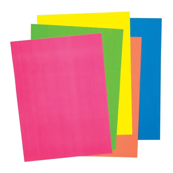 Premium Neon Art Paper Pad, 5 Assorted Colors, 9" x 12", 50 Sheets, Pack of 3 {2}