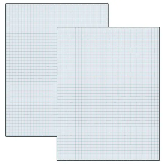 Graphing Paper, White, 1/4" Quadrille Ruled, 8-1/2" x 11", 500 Sheets Per Pack, 2 Packs {1}