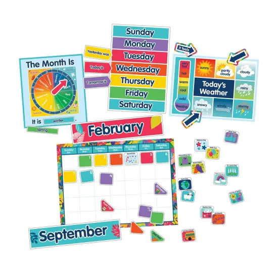 One World Calendar Bulletin Board Set, 134 Pieces {1}