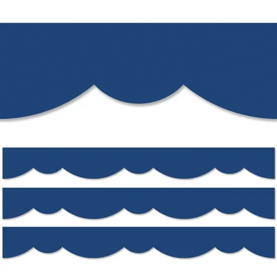 Blue Stylish Scallops EZ Border, 48 Feet, 3 Packs {1}