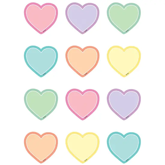 Pastel Pop Hearts Mini Accents, 36 Per Pack, 6 Packs {1}