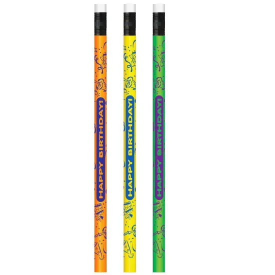 Neon Happy Birthday Pencil, Pack of 144 {2}