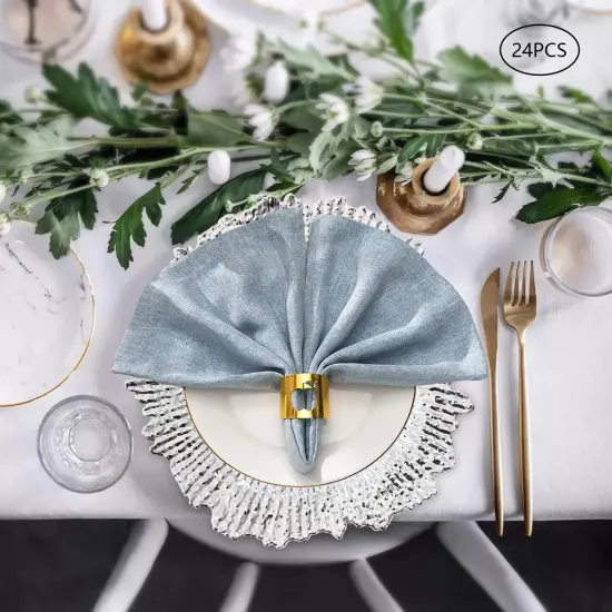 24-Pieces Coral Reef Textured Plates for Party {3}