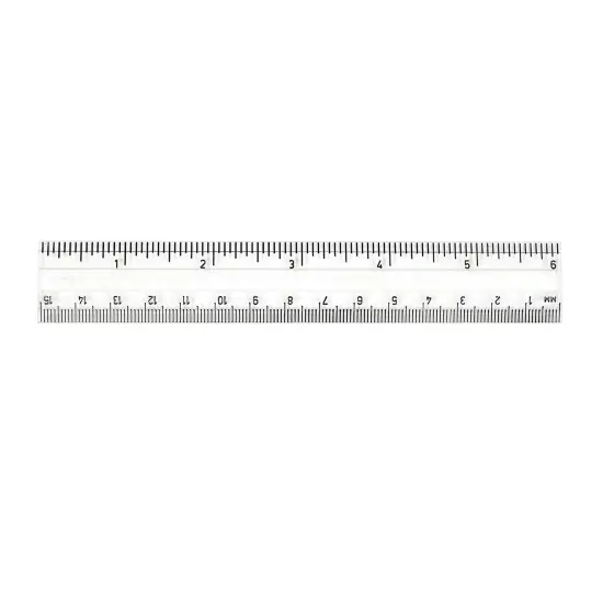 Plastic Ruler, 6", Inches/Metric, Clear, Pack of 48 {4}