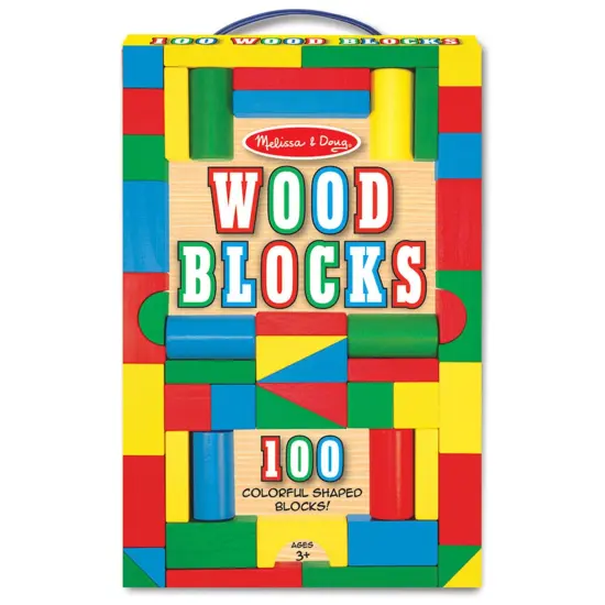 Painted Wood Blocks Set, 100 Pieces {1}