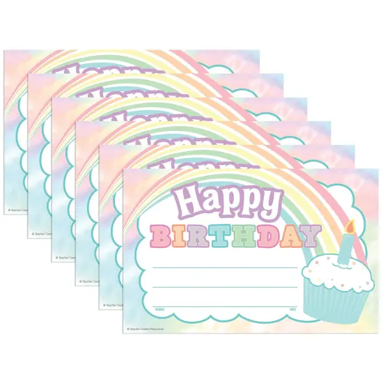 Pastel Pop Happy Birthday Awards, 25 Per Pack, 6 Packs {1}