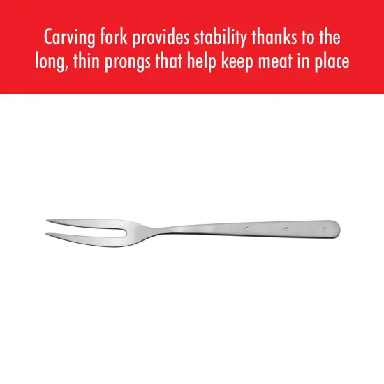 ZWILLING Porterhouse 2pc Stainless Steel Carving Knife Set with Fork in Red Presentation Box, Gift Set {5}